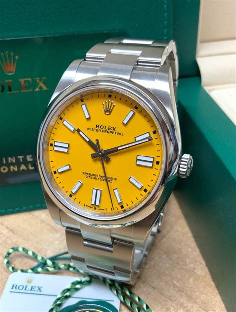 rolex yellow oyster|2020 Rolex Oyster perpetual 41.